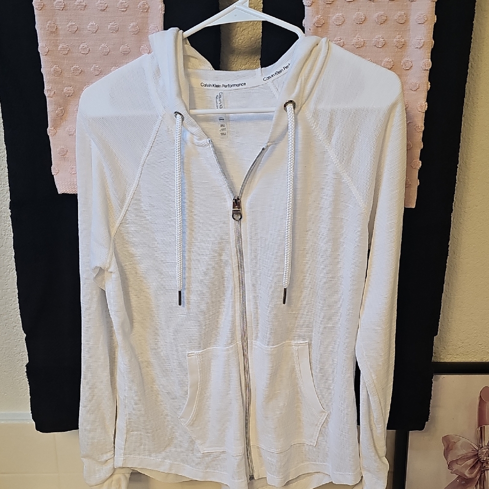 Calvin Klein White Hooded Jacket